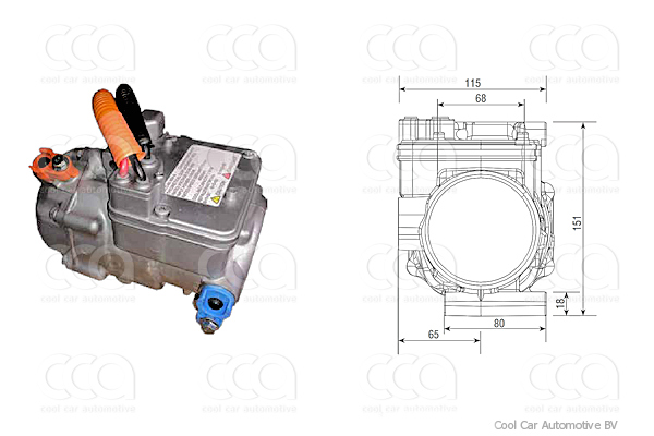 Compressor Elektrisch  PW + UNI Compr. Elektrisch 75V - 115V ORIGINEEL