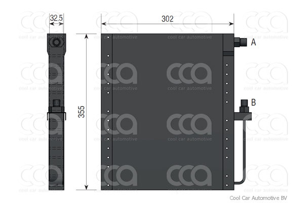 Condensers UNIVERSEEL Condenser Serpentine 302 x 355 x 32,5