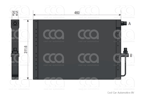 Condensers UNIVERSEEL Condenser Serpentine 460 x 312 x 32,5