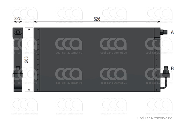 Condensers UNIVERSEEL Condenser Serpentine 526 x 268 x 32,5