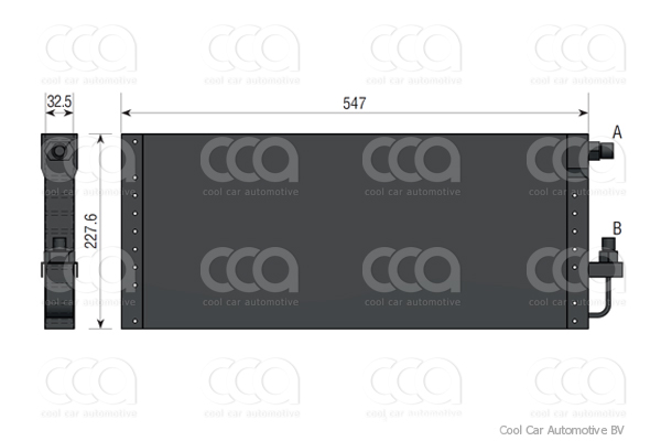 Condensers UNIVERSEEL Condenser Serpentine 547 x 228 x 32,5