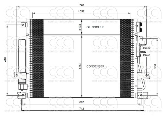 Condensers PW Condenser Chrysler 300C 3.0 CRD