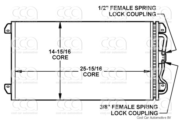 Condensers PW Condenser Chrysler Sebring 2,5 V6 95-00