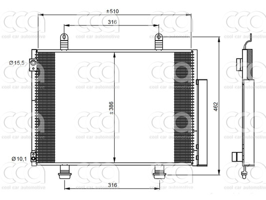 Condensers PW Condenser Suzuki Swift IV 2009-