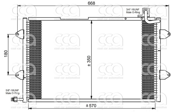 Condensers PW Condenser VW Golf II Cabrio