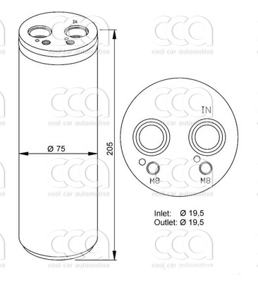 Droger / accumulator Droger Vag Passat / A4 01- M8