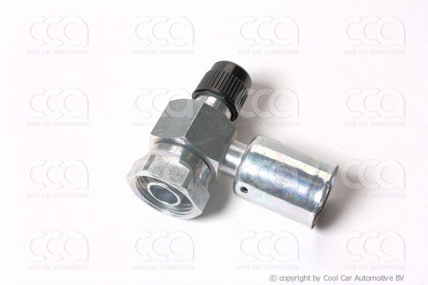 Fittingen / Compr. fittingen - adapters Fitting rotalock  90 gr 8 staal + R134a