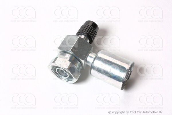 Fittingen / Compr. fittingen - adapters Fitting rotalock  90 gr 10 staal + R134a