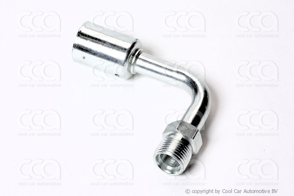 Fittingen / Compr. fittingen - adapters Fitting MIO 90 gr 8 - 8 aluminium