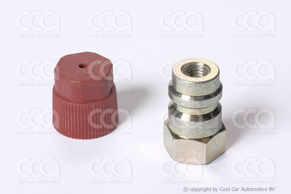 Servicenippels / adapters en toebehoren Hogedruk retrofitadapter R134a (1/4)