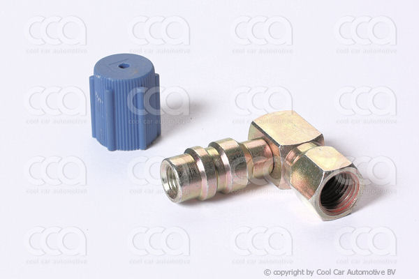 Servicenippels / adapters en toebehoren Lagedruk retrofitadap  R134a (1/4) haaks