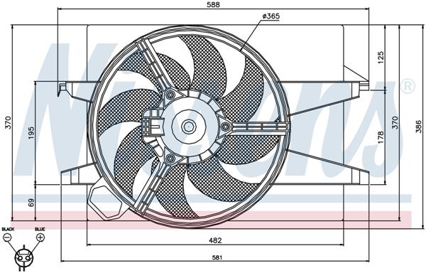 Ventilatoren Nissens Ventilator Ford Fiesta V 1.4 D+AC 01-