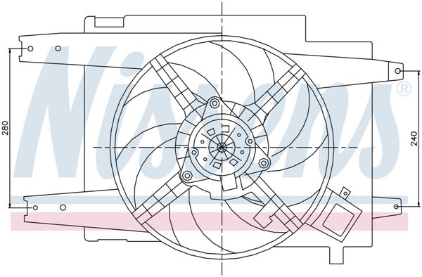 Ventilatoren Nissens Ventilator Alfa Romeo 166 2.0 +AC 98-