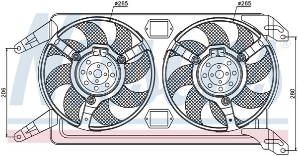 Ventilatoren Nissens Ventilator Ford Focus  98-