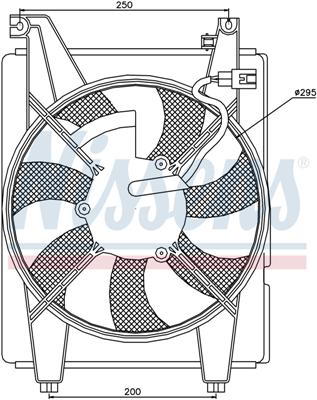 Ventilatoren Nissens Ventilator Hyundai Sonata 98-