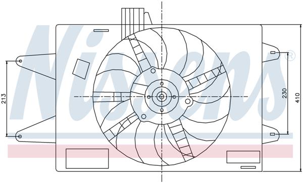 Ventilatoren Nissens Ventilator Fiat Doblo 1.9D + AC 01-