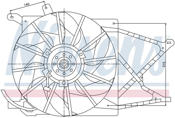 Ventilatoren Nissens Ventilator Opel Astra / Zafira 98-