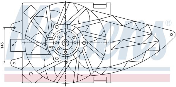 Ventilatoren Nissens Ventilator Fiat Panda 1,3 D +AC 03-
