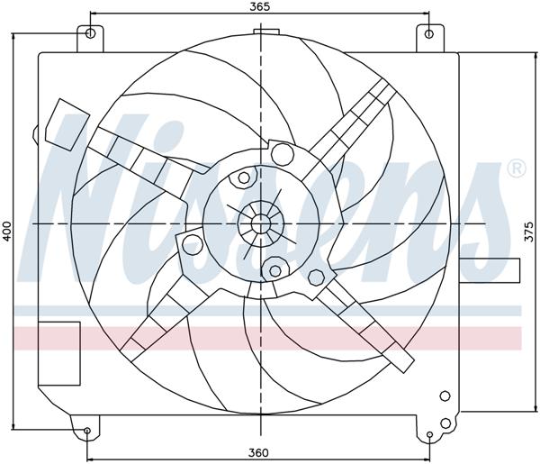 Ventilatoren Nissens Ventilator Fiat Bravo, Brava, Marea 95-