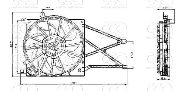 Ventilatoren Nissens Ventilator Opel Astra / Zafira 98-
