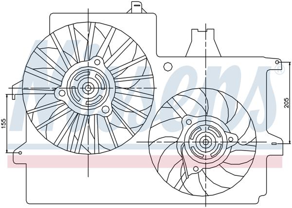 Ventilatoren Nissens Ventilator Opel Meriva 1,7 D 03-