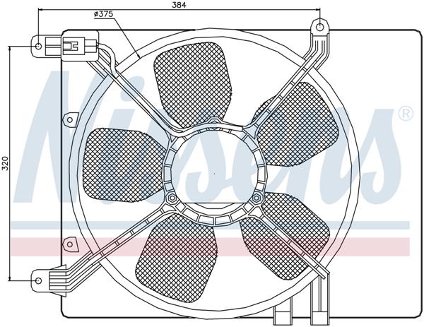 Ventilatoren Nissens Ventilator Chevrolet Nubira 99-