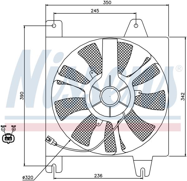 Ventilatoren Nissens Ventilator Chrysler Sebring 00-
