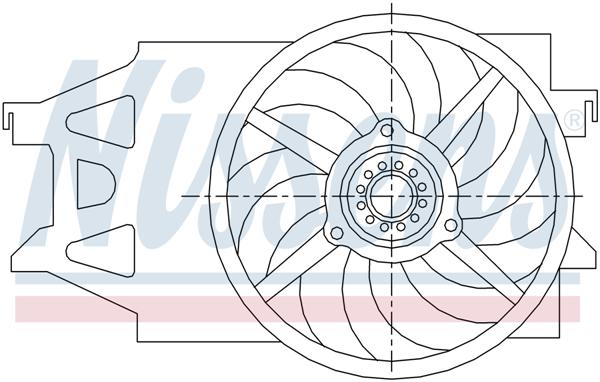 Ventilatoren Nissens Ventilator Ford Transit 2.0 -AC 94-