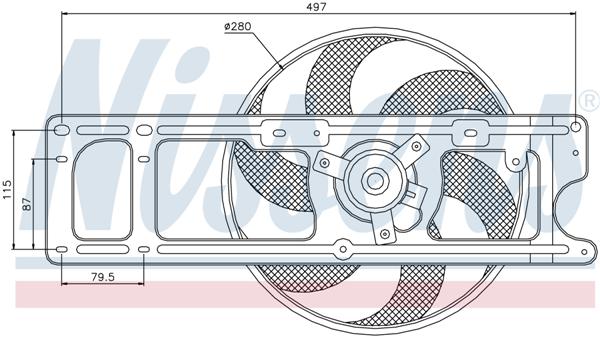 Ventilatoren Nissens Ventilator Renault Megane 95-