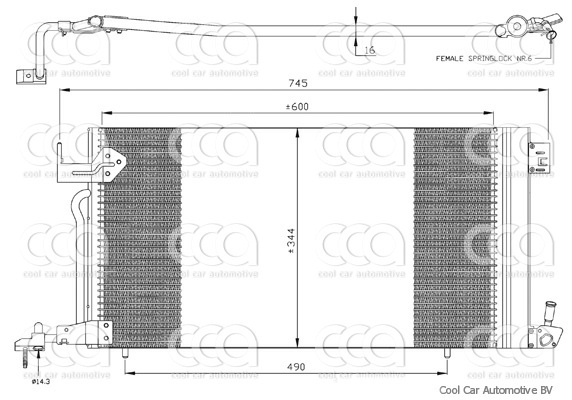 Condensors Nissens Condenser Peugeot 306 II diesel 97-