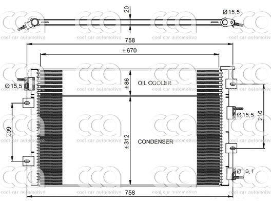 Condensors Nissens Condenser Chrysler Sebring 2001-