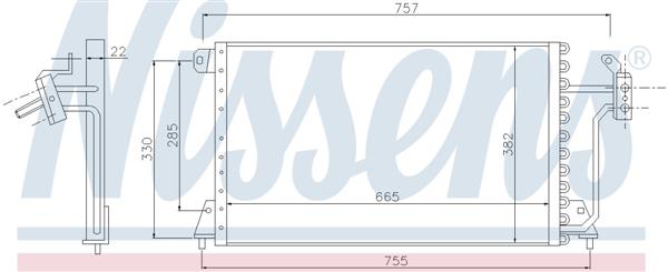 Condensors Nissens Condenser Chrysler Voyager 2,5 TD 92-96