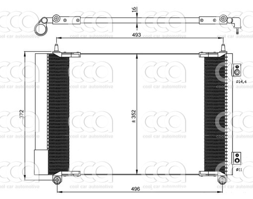 Condensors Nissens Condenser Peugeot 206 1,6 HDI 04-