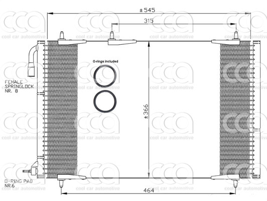 Condensors Nissens Condenser Peugeot 206 98-