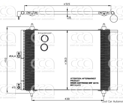Condensors Nissens Condenser Citroen Xsara Picasso 1.6 D 04