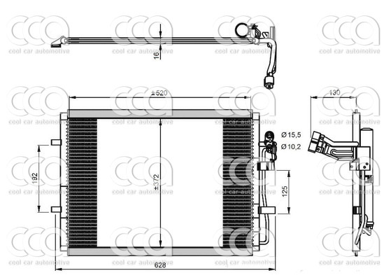 Condensors Nissens Condenser Mazda 3  1.6DE / 2.2DE 2009-