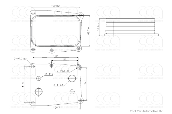 Oliekoelers Oliekoeler Honda Civic IX / X