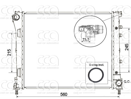 Radiateuren PW - Vrachtwagens Radiateur Abarth 500 08>