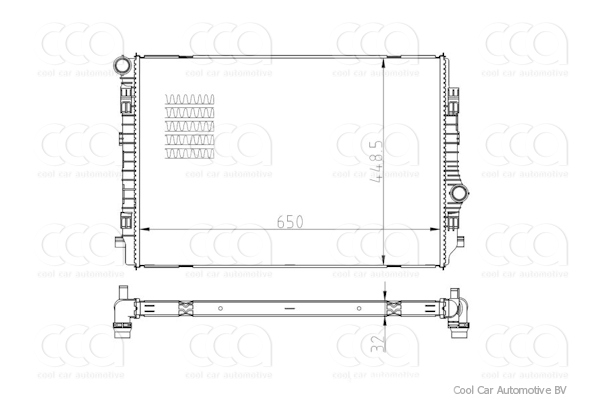 Radiateuren PW - Vrachtwagens Radiateur Audi A3 03>