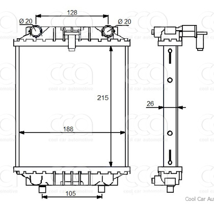 Radiateuren PW - Vrachtwagens Radiateur Audi A1 03>