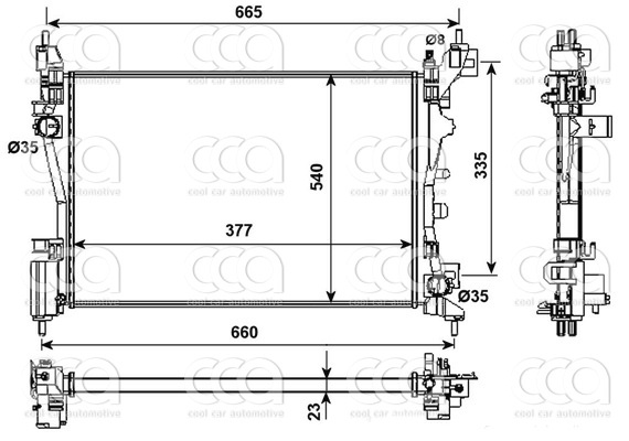 Radiateuren PW - Vrachtwagens Radiateur Citroen Nemo 02>
