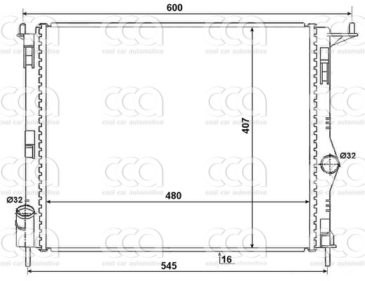 Radiateuren PW - Vrachtwagens Radiateur Dacia Logan 03>