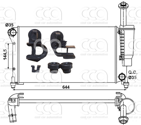 Radiateuren PW - Vrachtwagens Radiateur Fiat Panda 11>