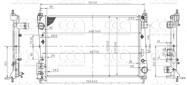 Radiateuren PW - Vrachtwagens Radiateur Fiat Grande Punto 07>