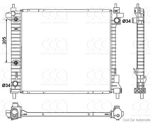 Radiateuren PW - Vrachtwagens Radiateur Cadillac SRX 06>