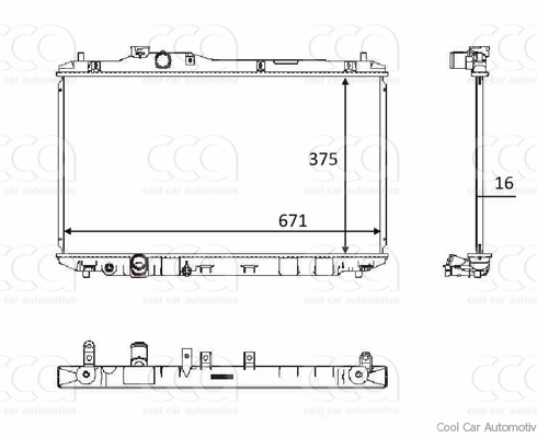 Radiateuren PW - Vrachtwagens Radiateur Honda Civic 06>