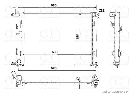 Radiateuren PW - Vrachtwagens Radiateur Hyundai Avante 06>