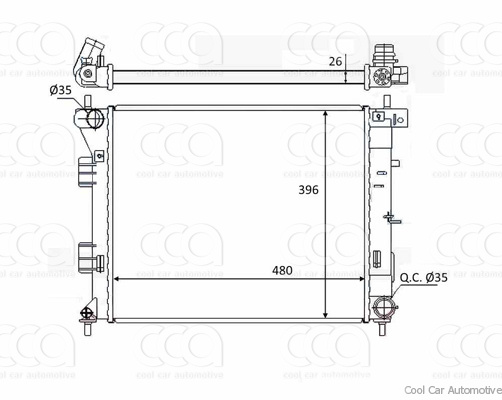 Radiateuren PW - Vrachtwagens Radiateur Hyundai Elantra 11>