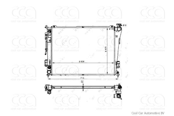 Radiateuren PW - Vrachtwagens Radiateur Hyundai Sonata 09>