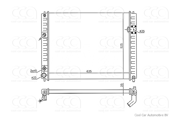 Radiateuren PW - Vrachtwagens Radiateur Infiniti EX Series 10>